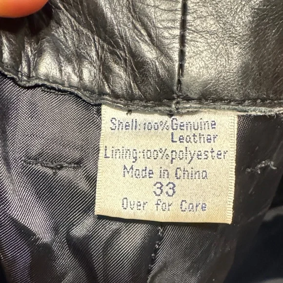 Lucky Brand Black Leather Trousers